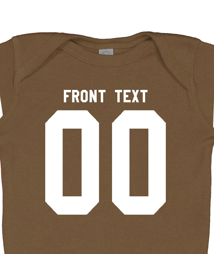 Football baby bodysuit Style 2 (Brown)