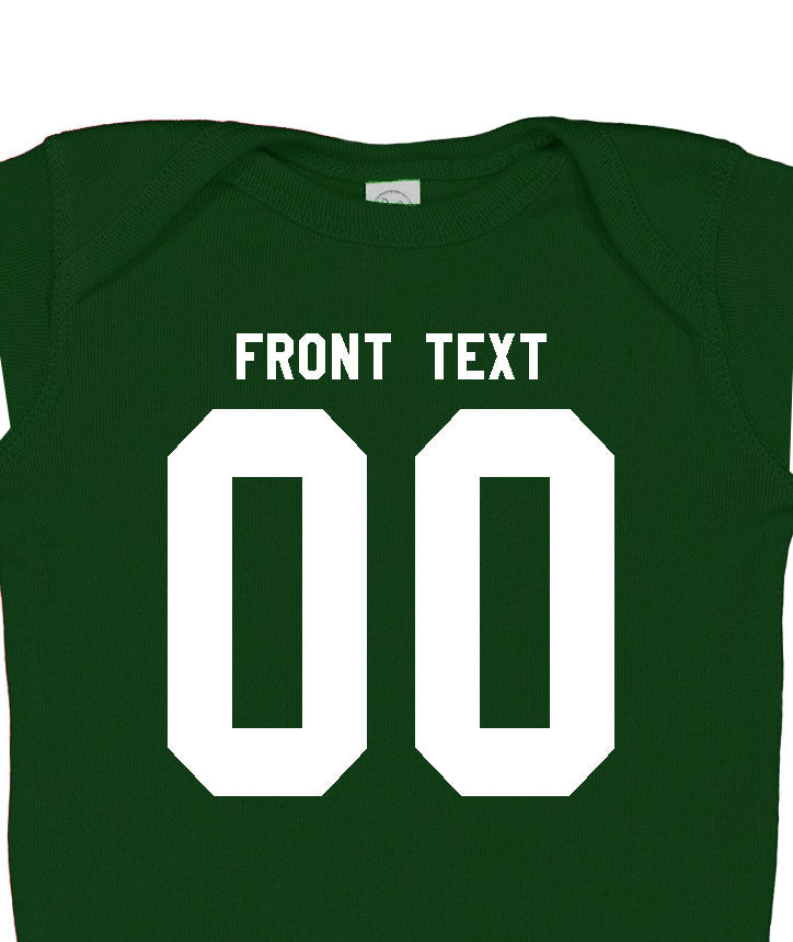 Football baby bodysuit Style 2 (Forest Green)