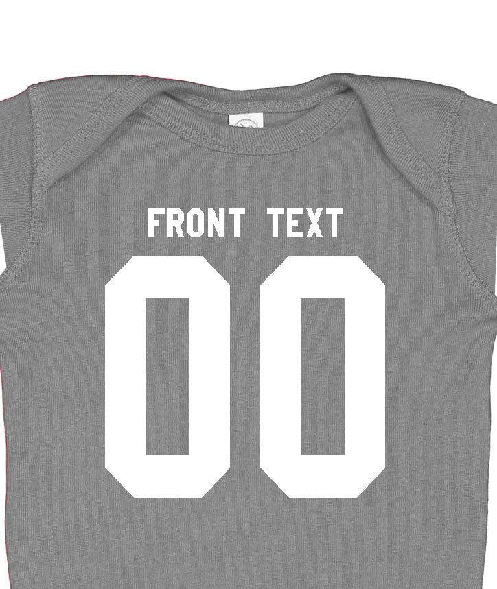Football baby bodysuit Style 1 (Gray)
