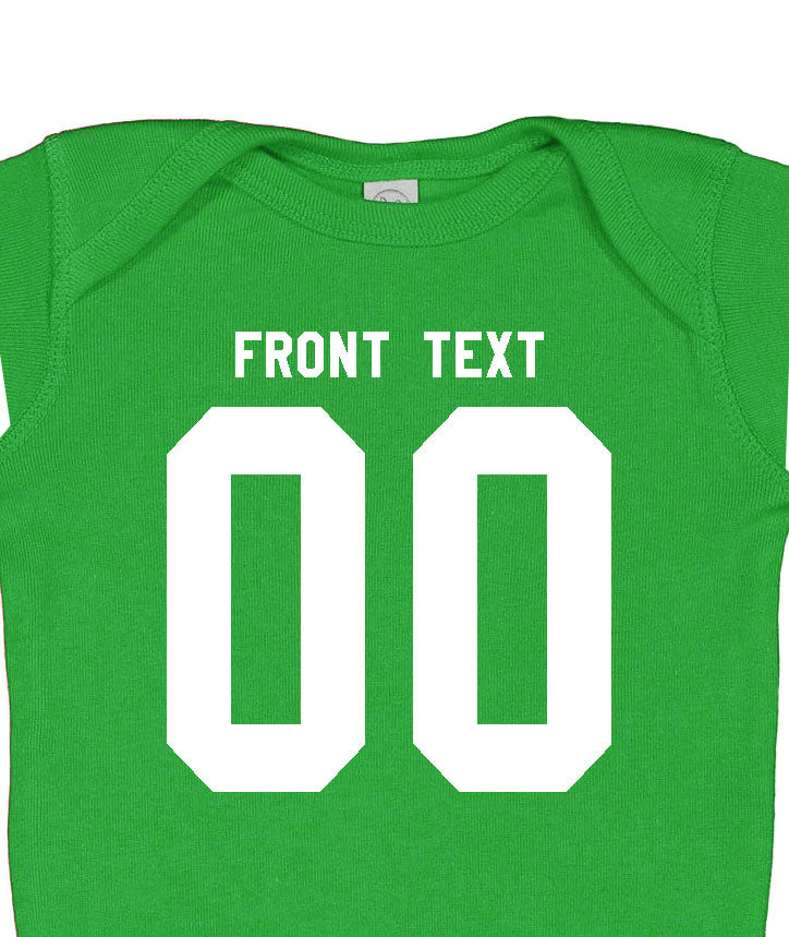 Football baby bodysuit Style 3 (Green)