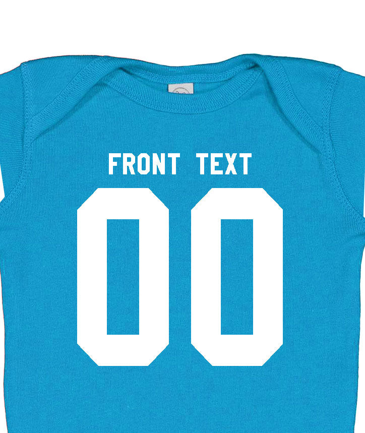 Football baby bodysuit Style 4 (Light Blue)