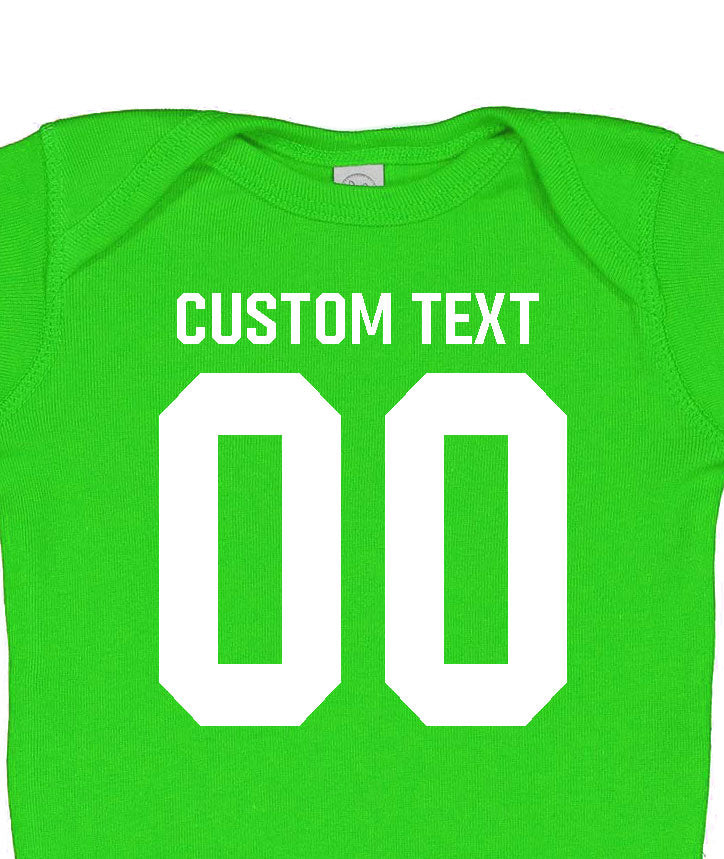 Football baby bodysuit Style 2 (Lime Green)