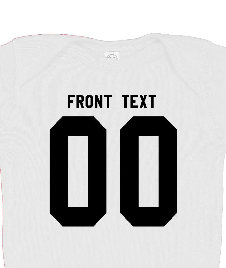 Football baby bodysuit Style 1 (White)