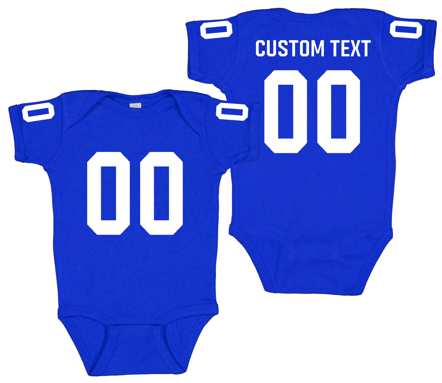 Football baby bodysuit Style 1 (Blue)