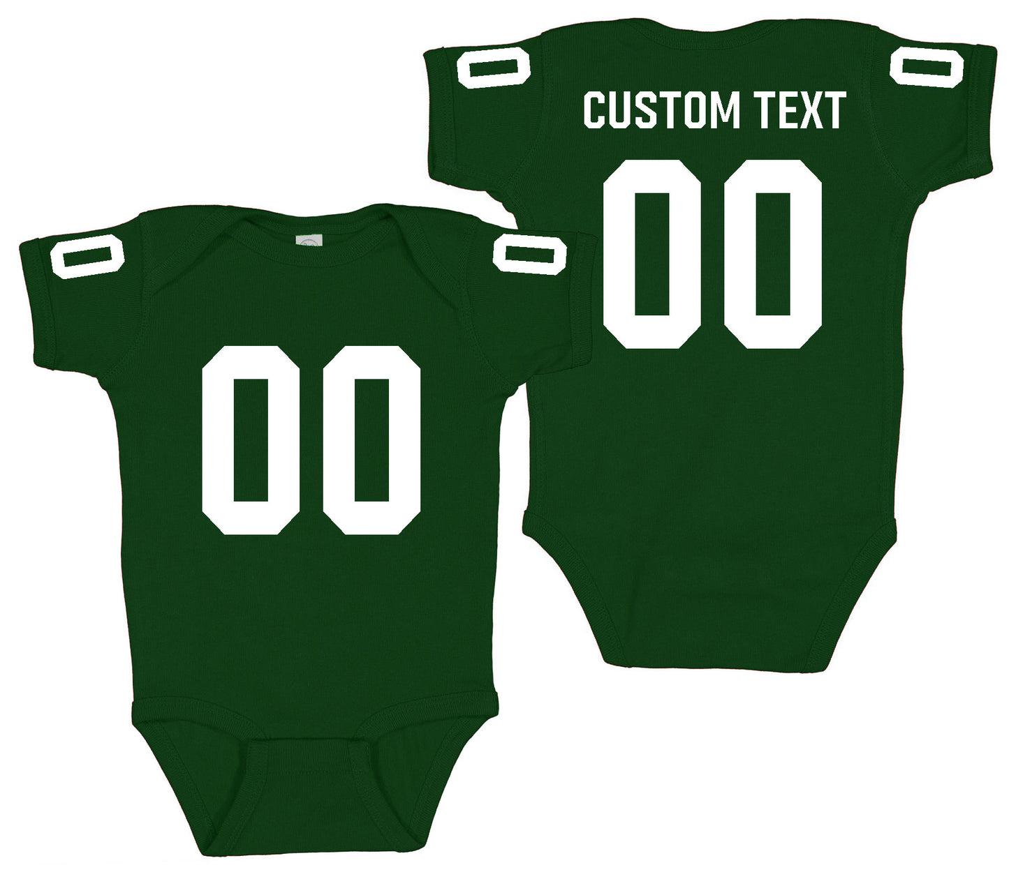 Football baby bodysuit Style 1 (Forest Green)