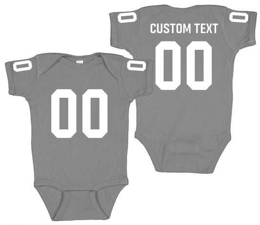 Football baby bodysuit Style 1 (Gray)