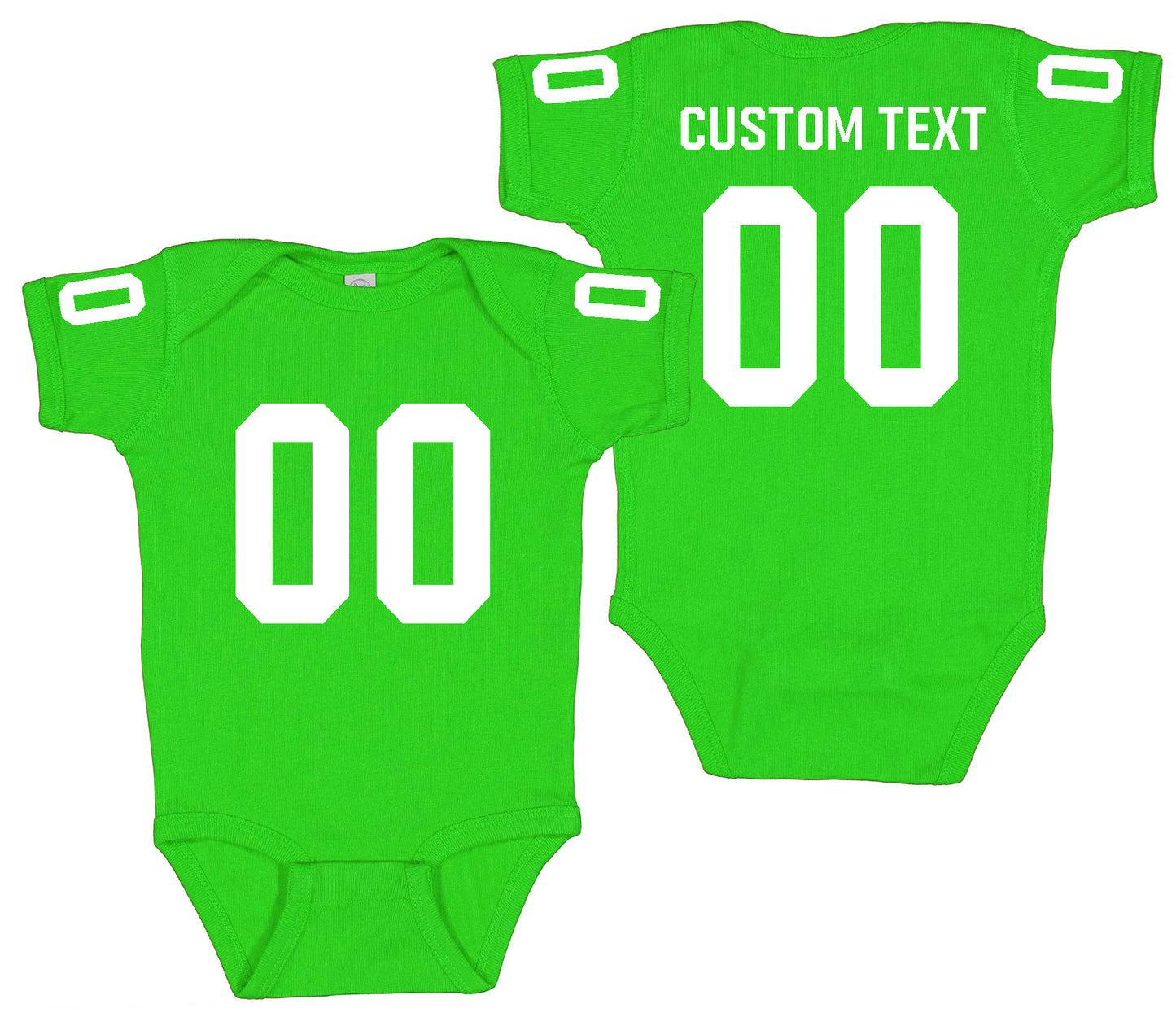 Football baby bodysuit Style 1 (Lime Green)