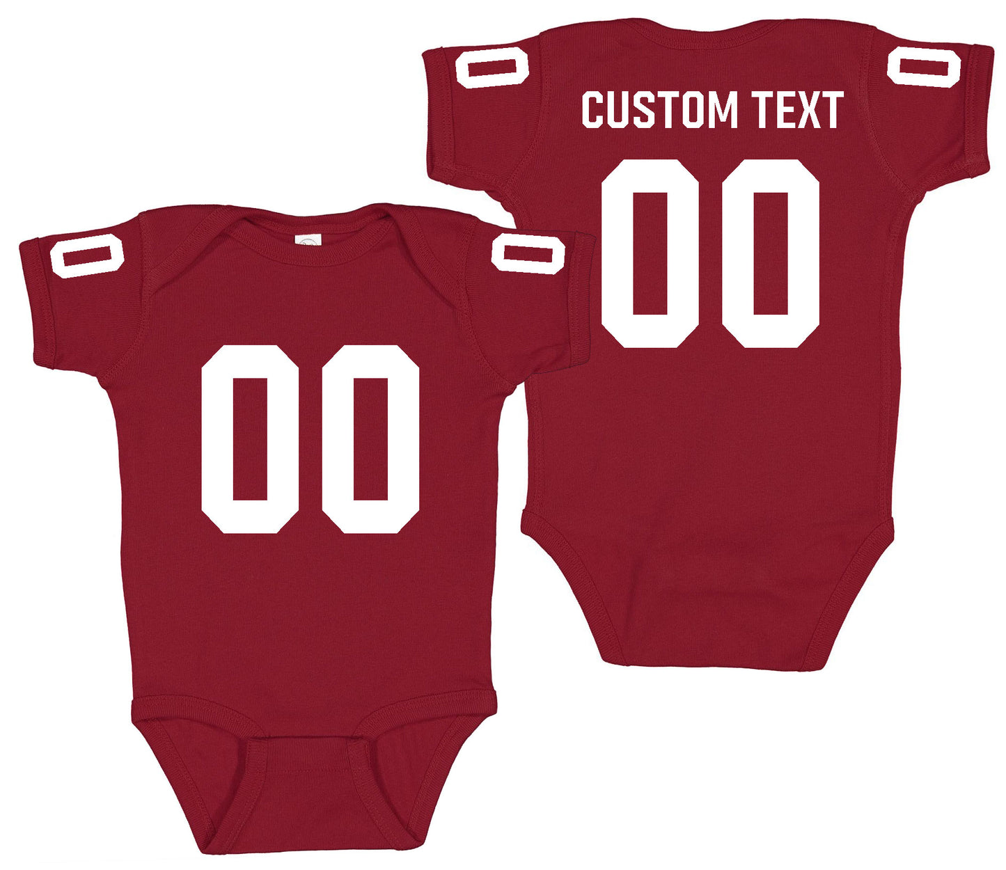 Football baby bodysuit Style 1 (Maroon)