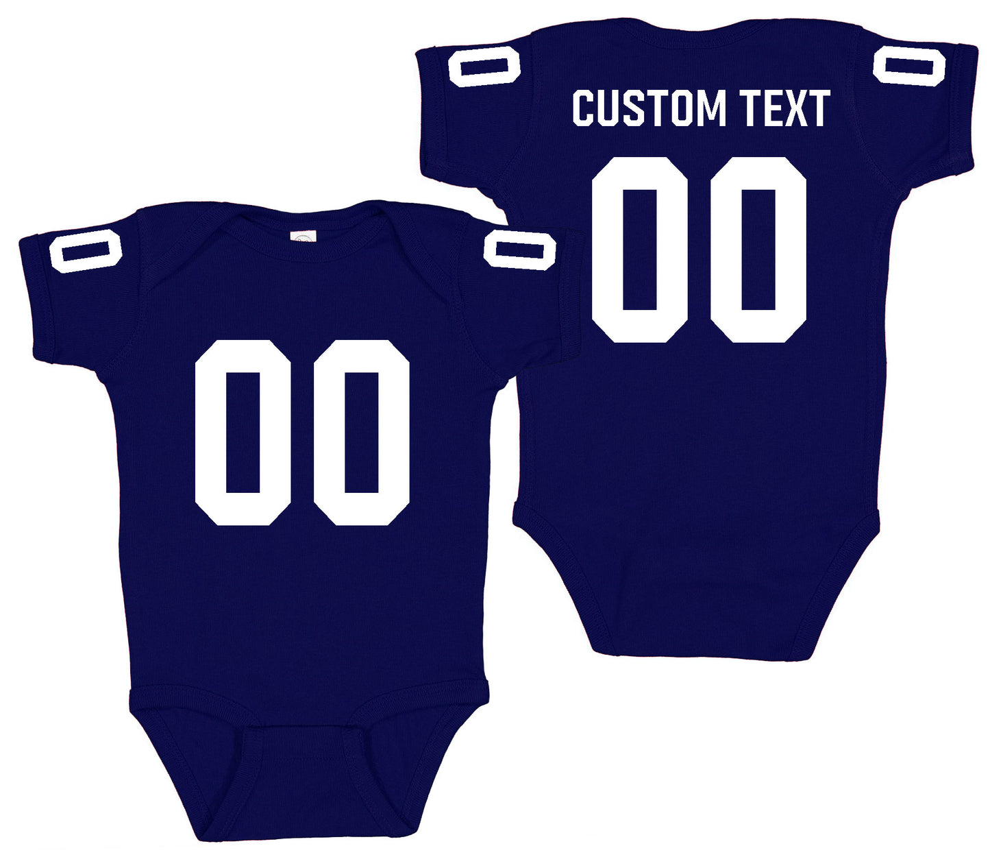 Football baby bodysuit Style 1 (Navy)