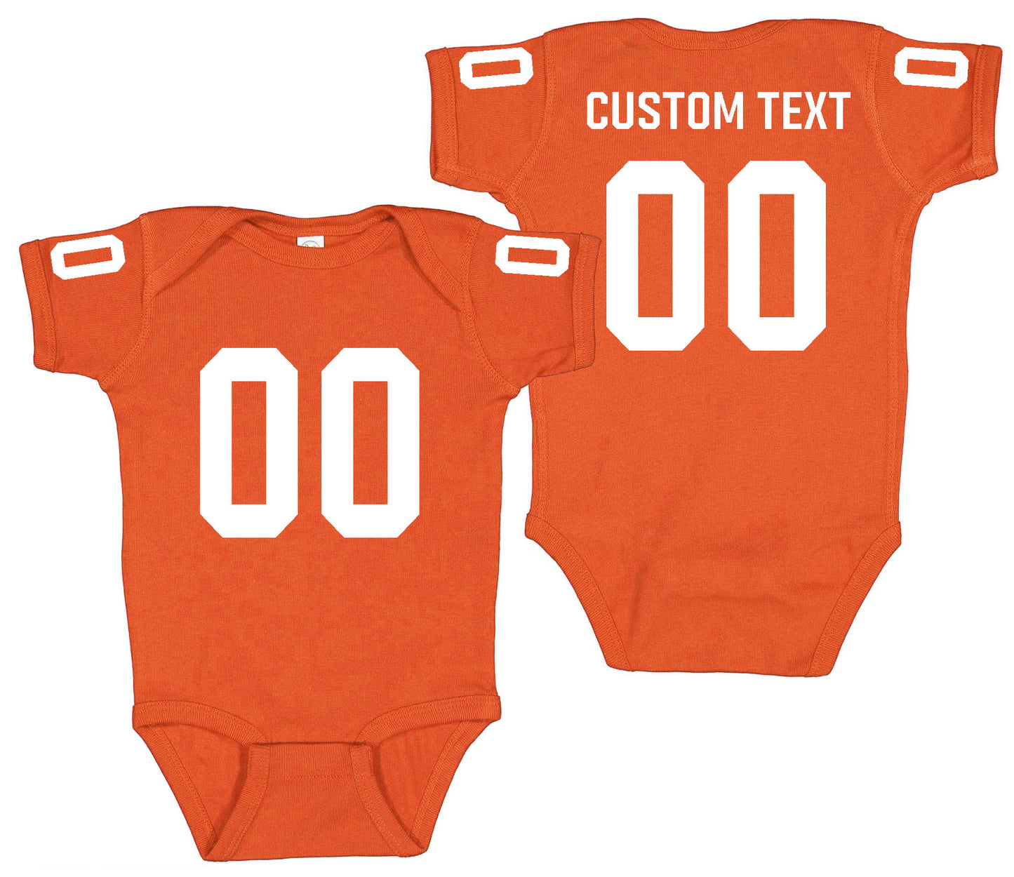 Football baby bodysuit Style 1 (Orange)