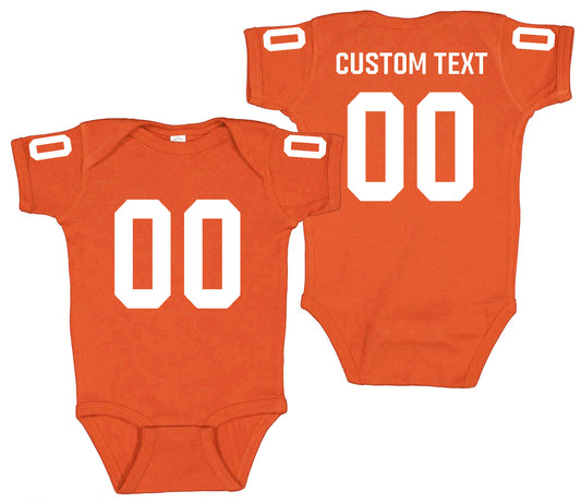 Football baby bodysuit Style 1 (Orange)