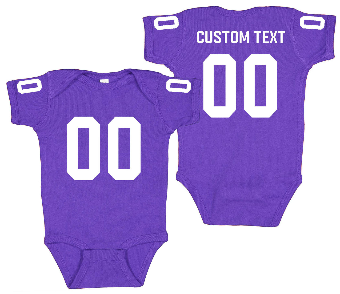 Football baby bodysuit Style 1 (Purple)