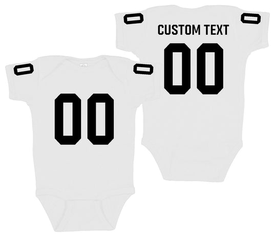 Football baby bodysuit Style 1 (White)