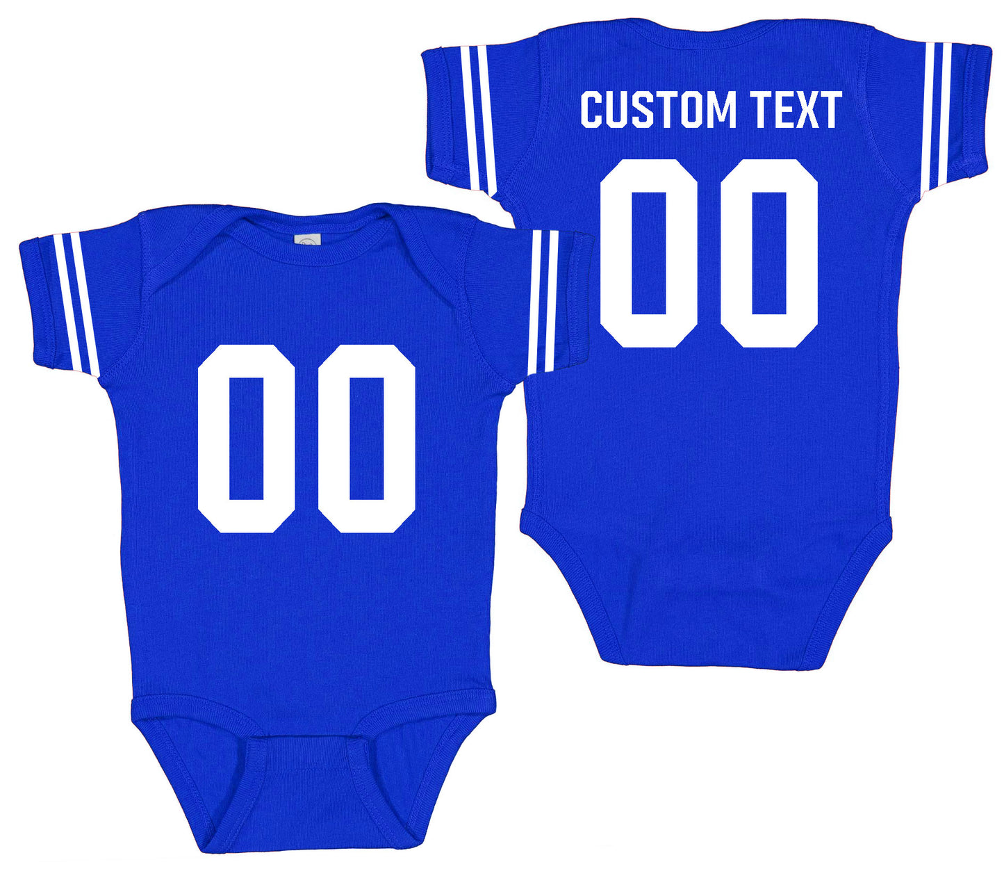 Football baby bodysuit Style 2 (Blue)