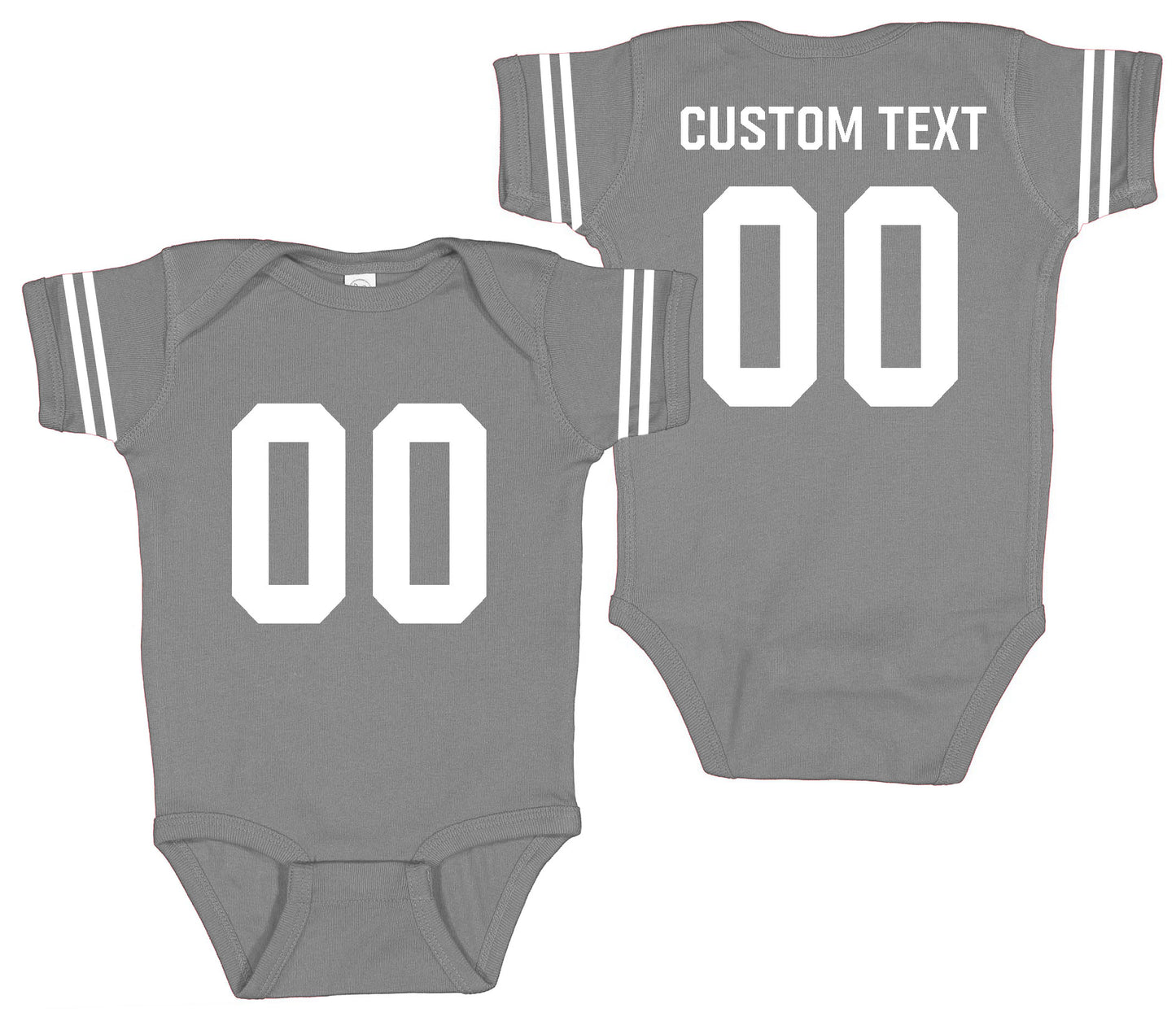 Football baby bodysuit Style 2 (Gray)