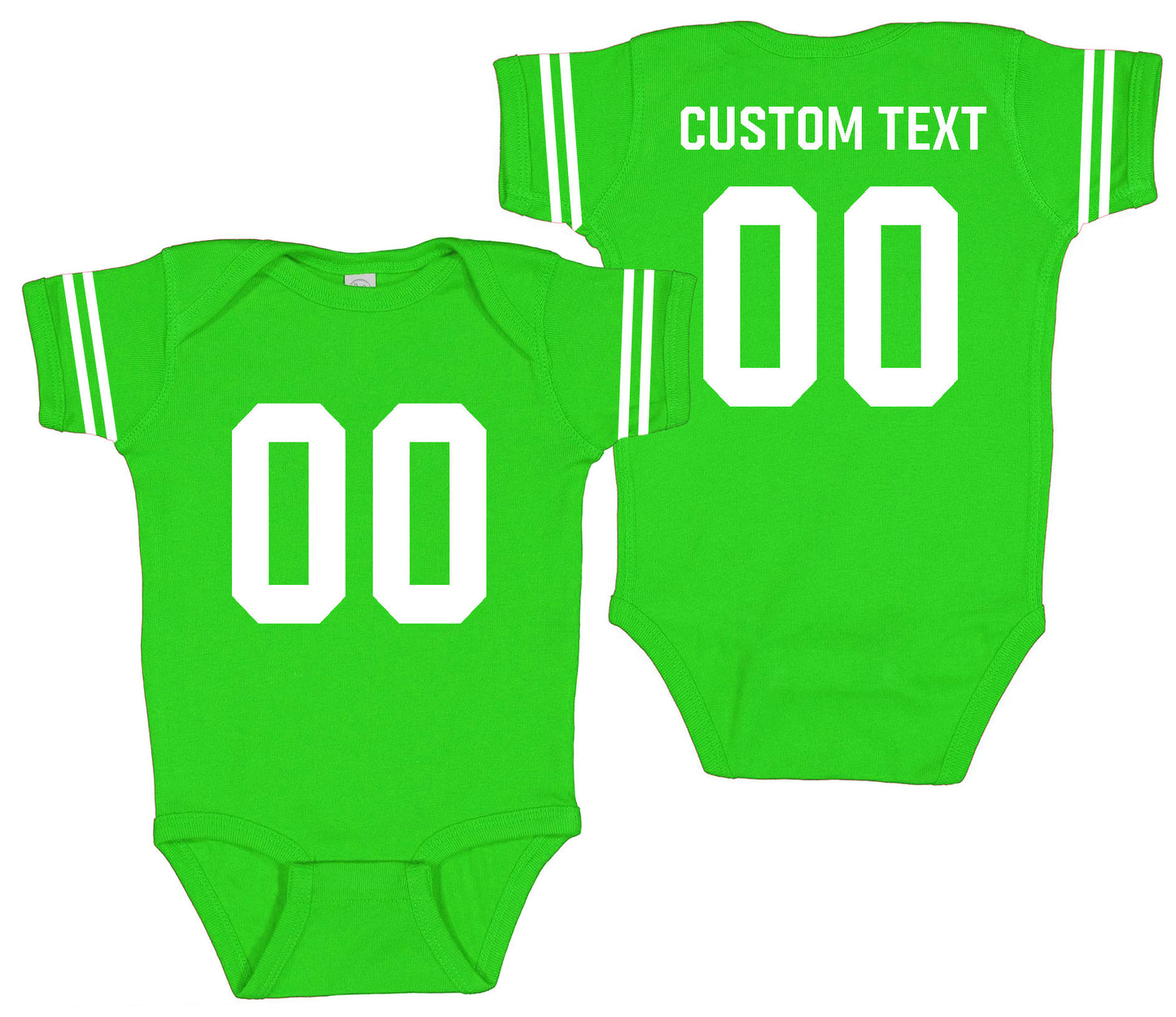 Football baby bodysuit Style 2 (Lime Green)