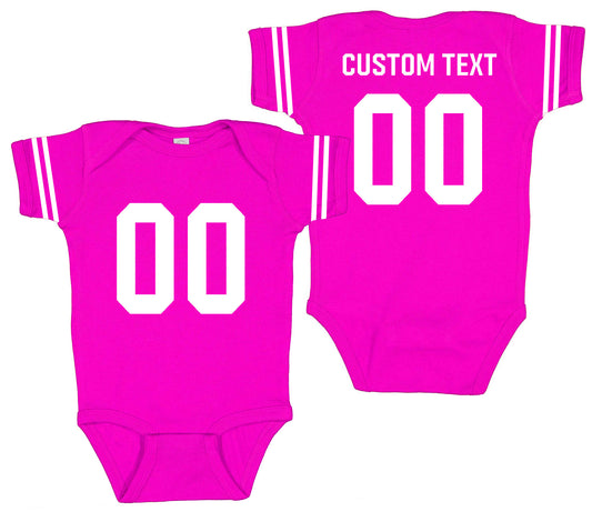 Football baby bodysuit Style 2 (Pink)