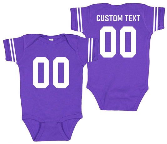 Football baby bodysuit Style 2 (Purple)