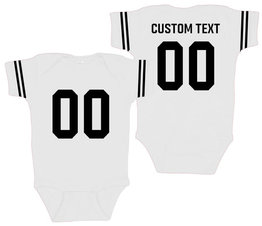 Football baby bodysuit Style 2 (White)