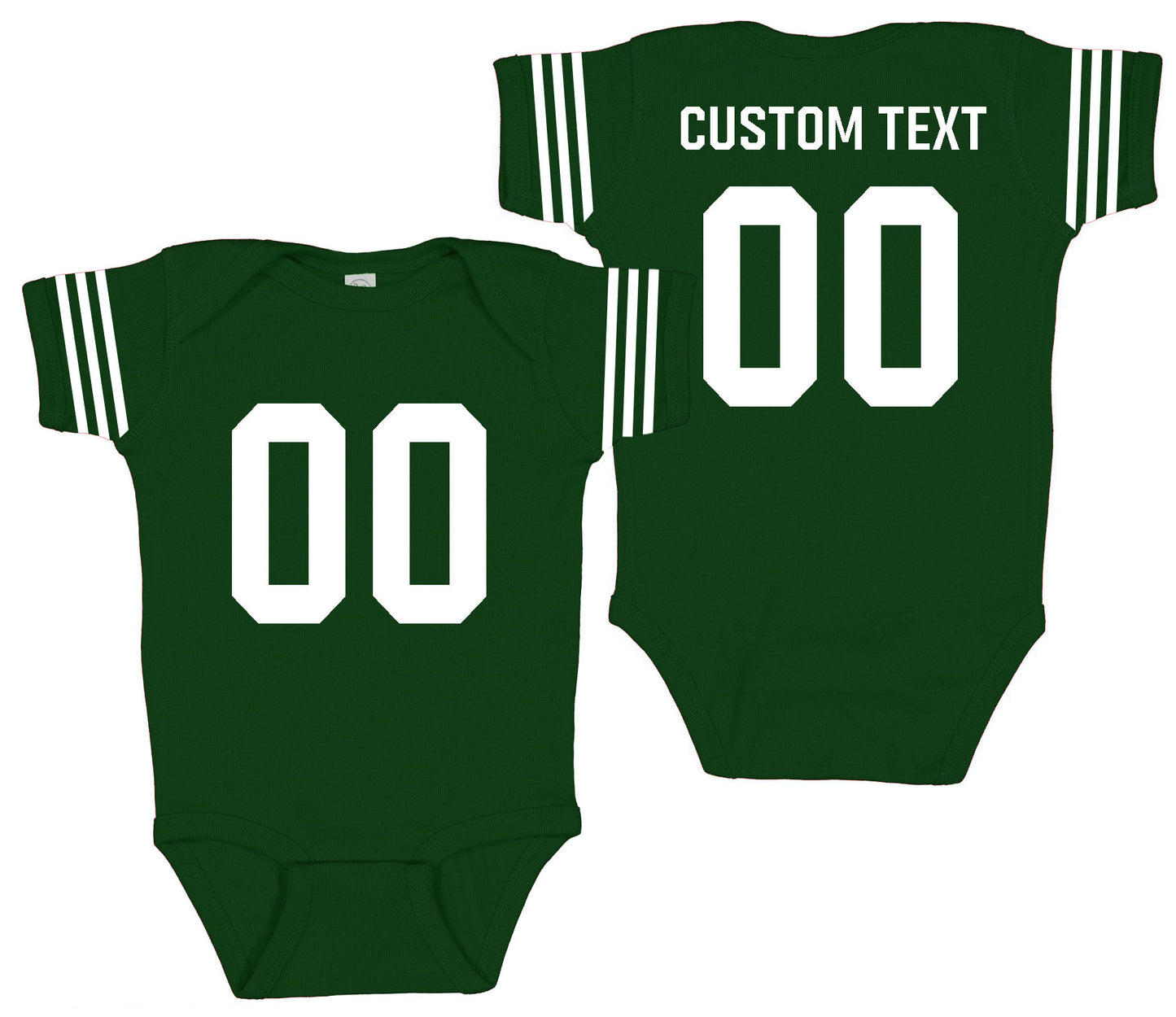 Football baby bodysuit Style 3 (Forest Green)