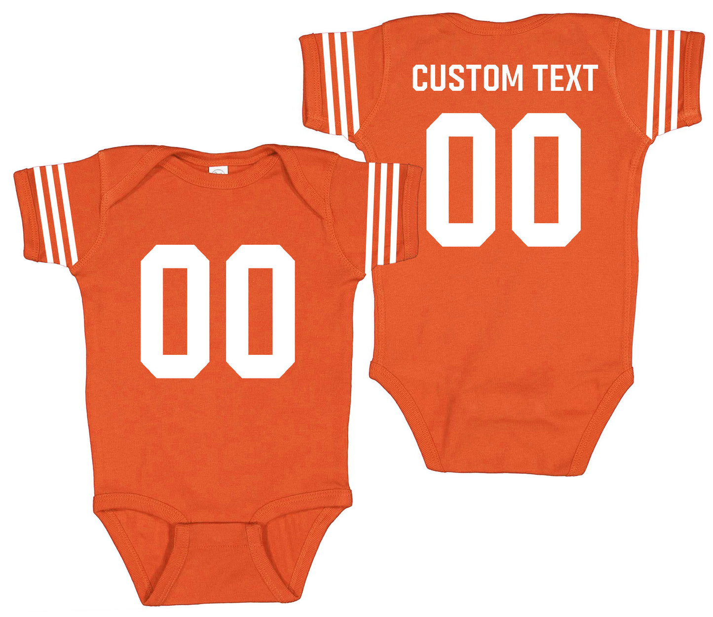 Football baby bodysuit Style 3 (Orange)