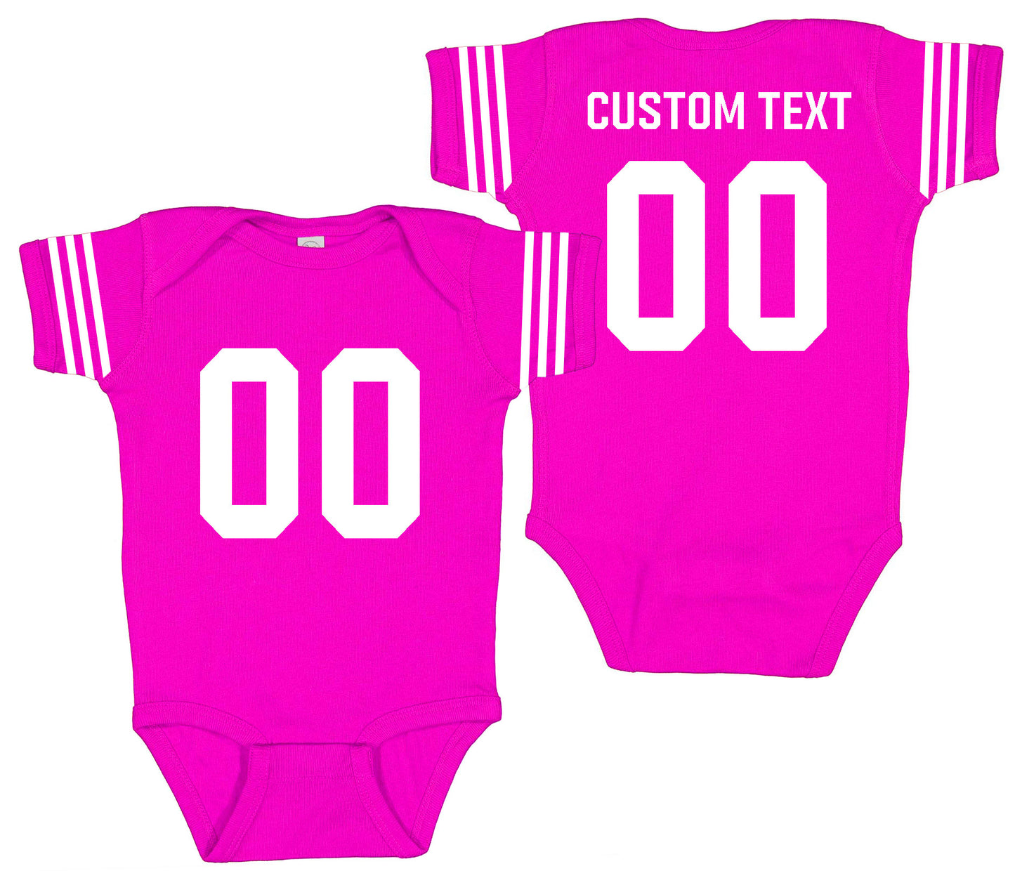 Football baby bodysuit Style 3 (Pink)