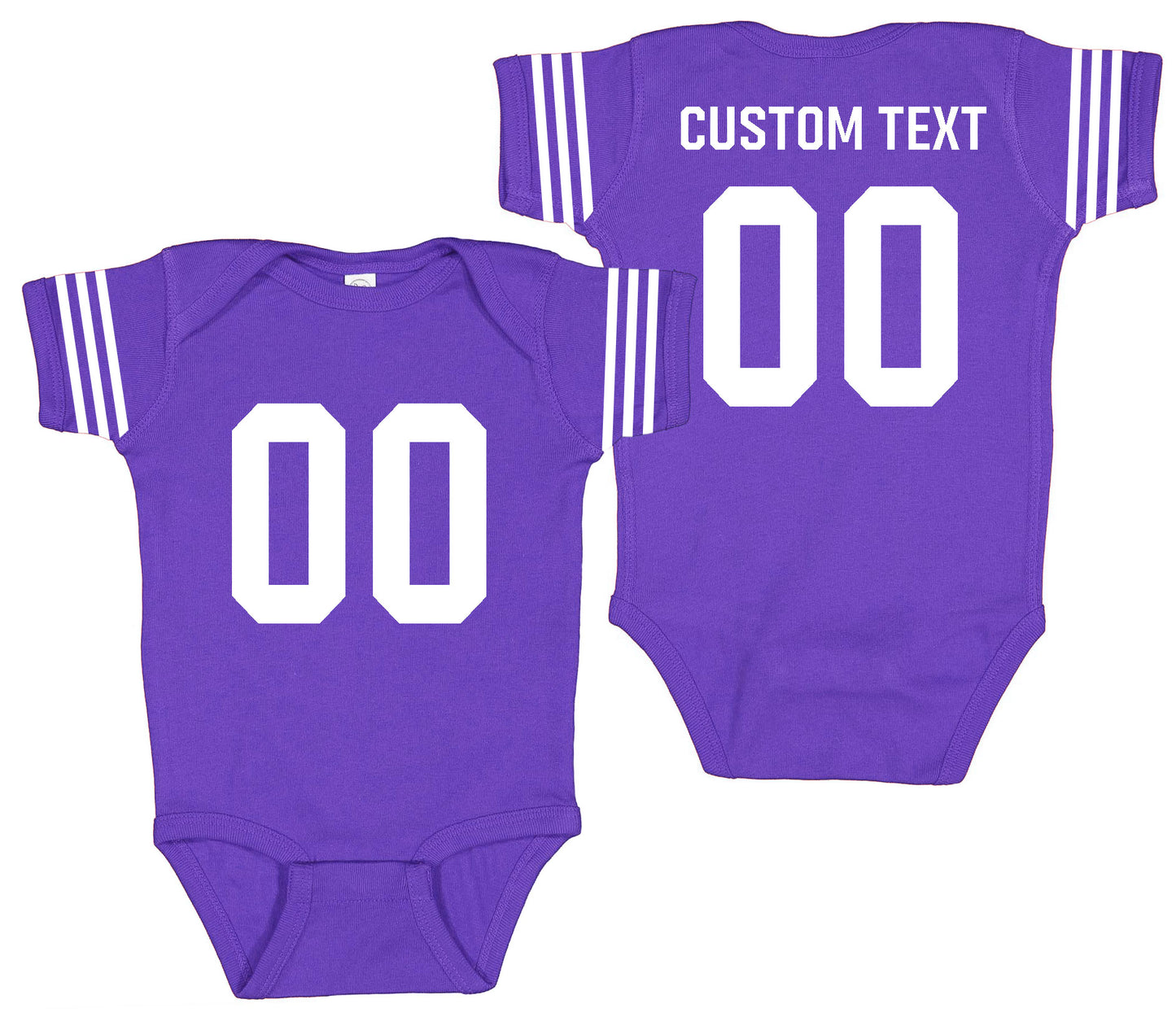 Football baby bodysuit Style 3 (Purple)