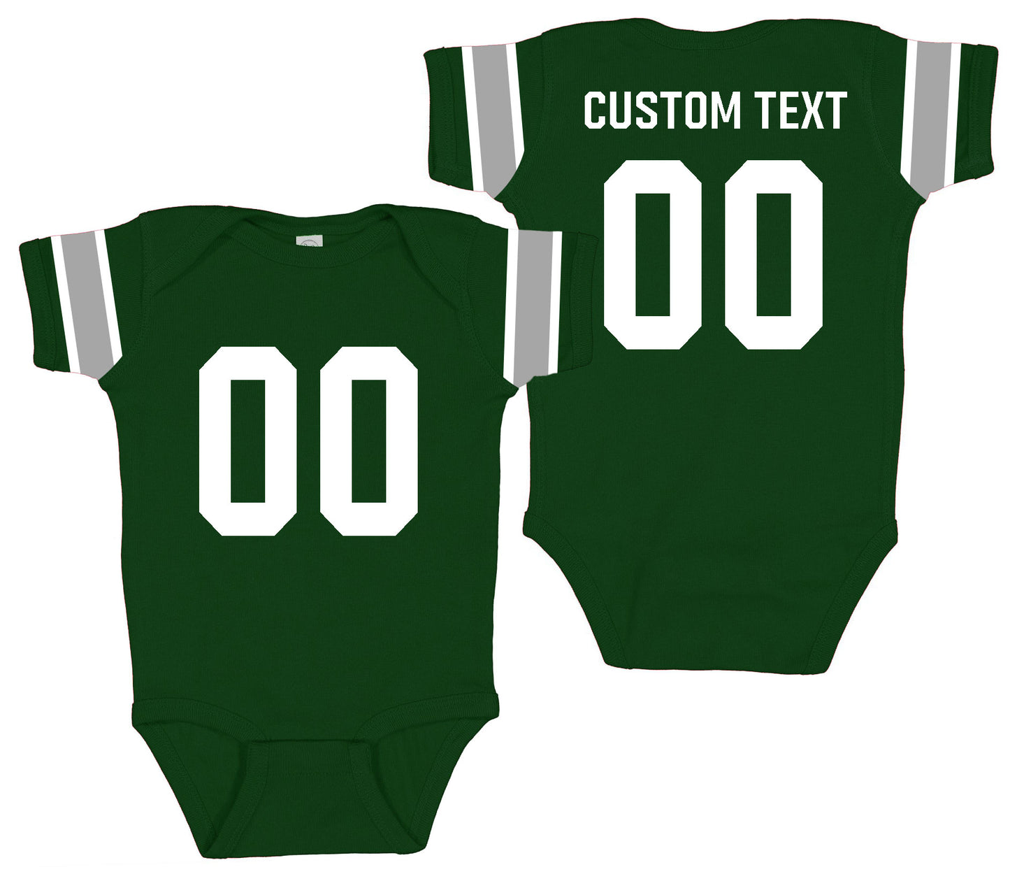 Football baby bodysuit Style 4 (Forest Green)