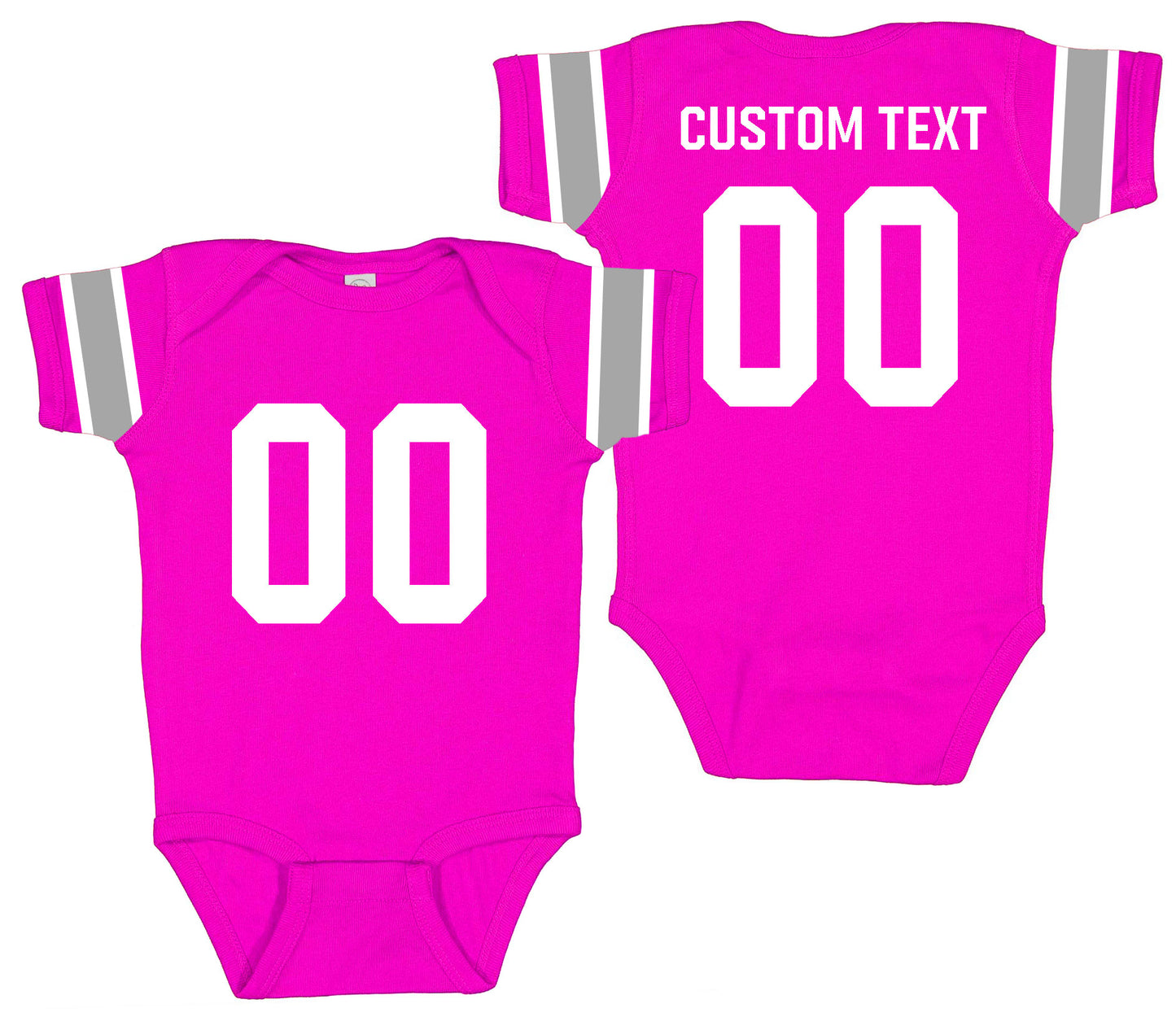 Football baby bodysuit Style 4 (Pink)