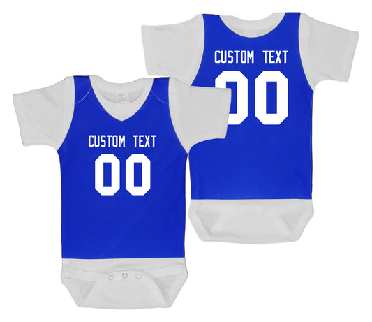 Basketball baby bodysuit style 1 (blue)