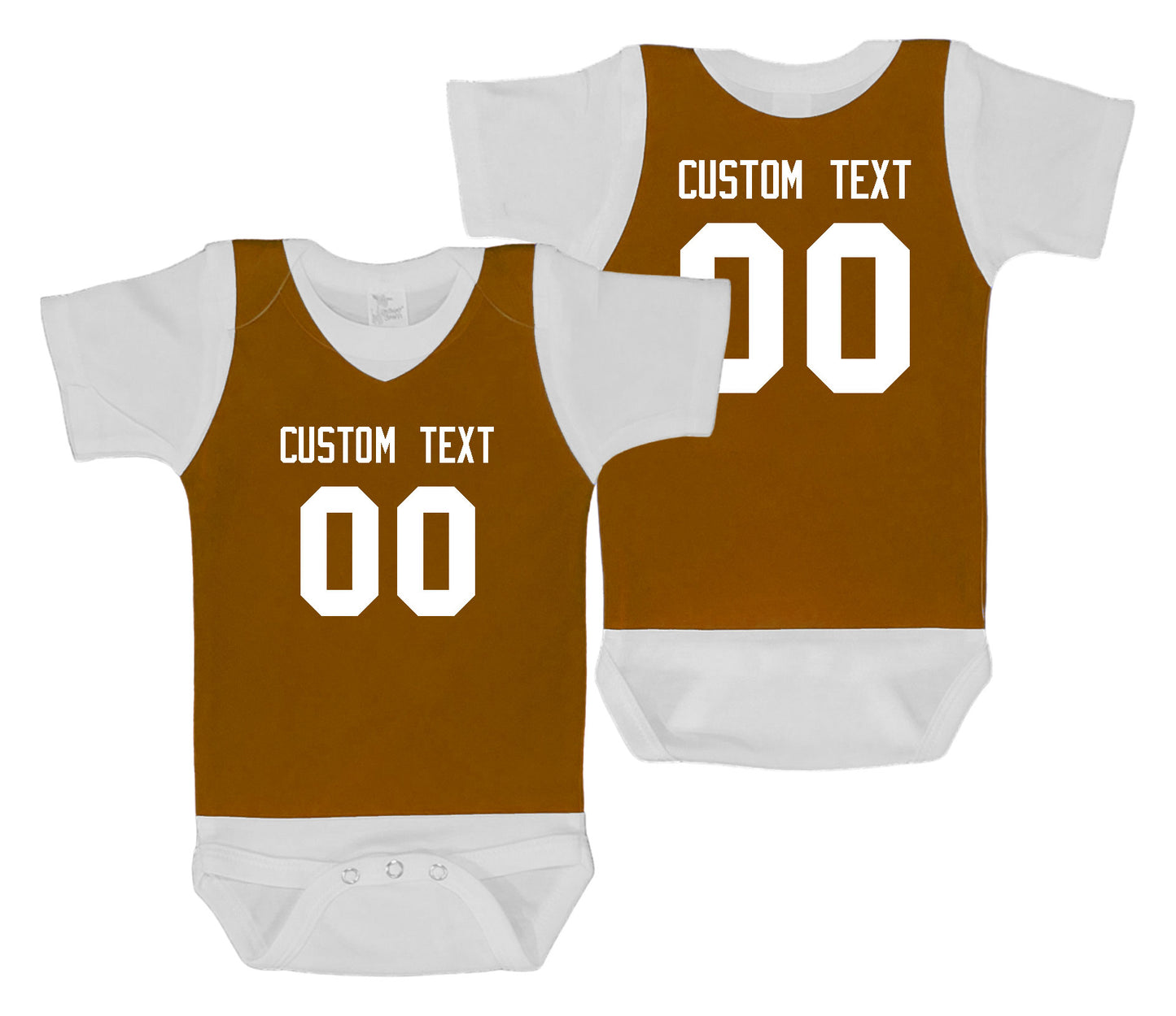 Basketball baby bodysuit style 1 (brown)