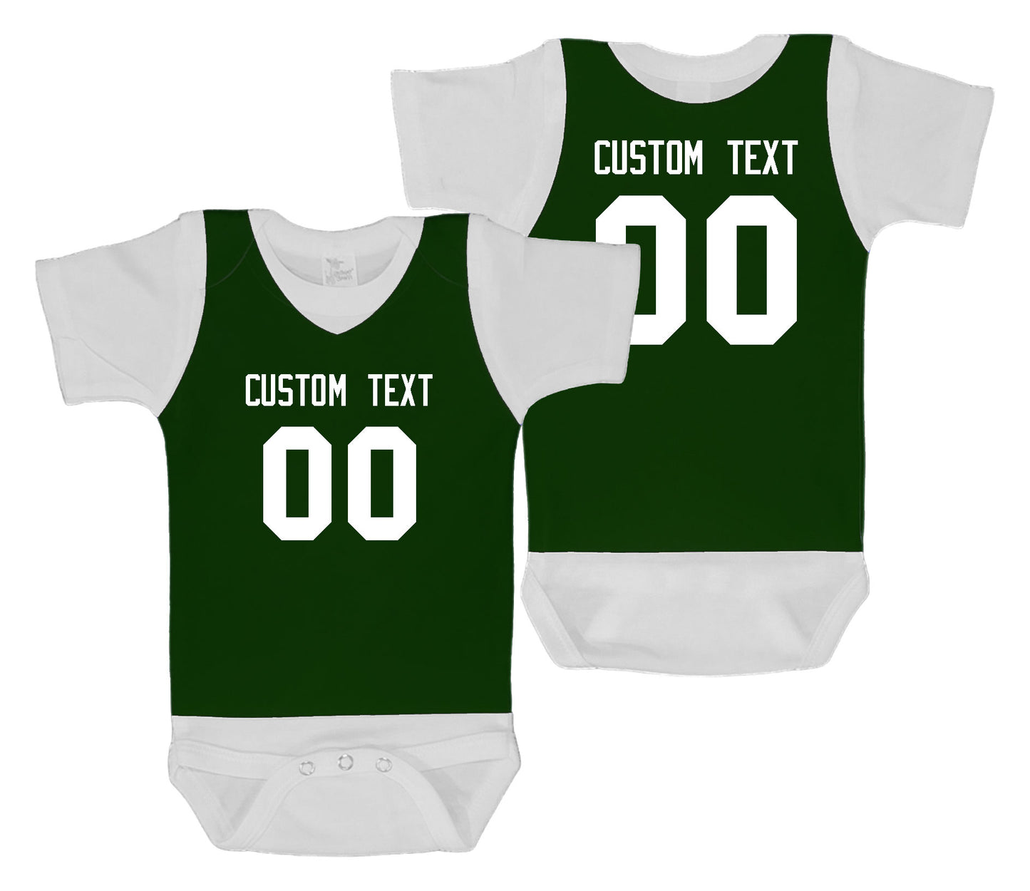 Basketball baby bodysuit style 1 (forest green)