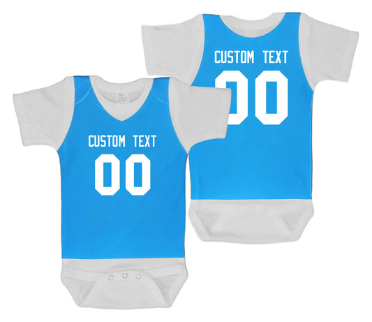 Basketball baby bodysuit style 1 (light blue)