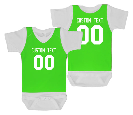 Basketball baby bodysuit style 1 (light green)