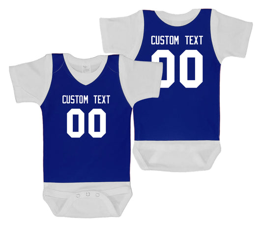 Basketball baby bodysuit style 1 (navy)