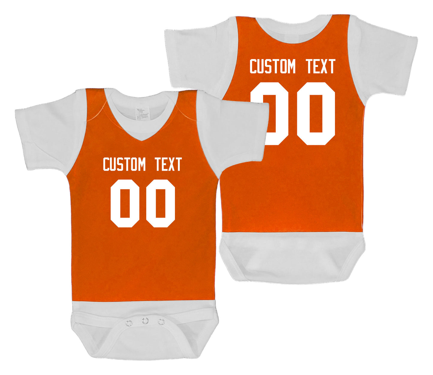 Basketball baby bodysuit style 1 (orange)