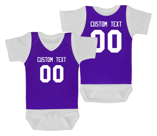 Basketball baby bodysuit style 1 (purple)