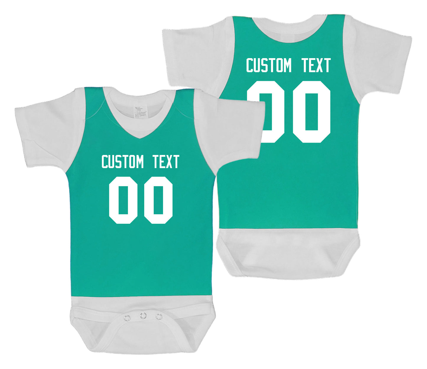 Basketball baby bodysuit style 1 (teal)