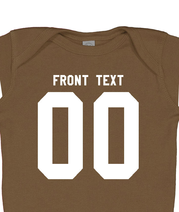 Football baby bodysuit Style 3 (Brown)