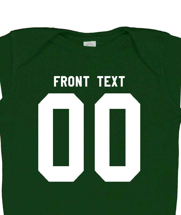 Football baby bodysuit Style 1 (Forest Green)