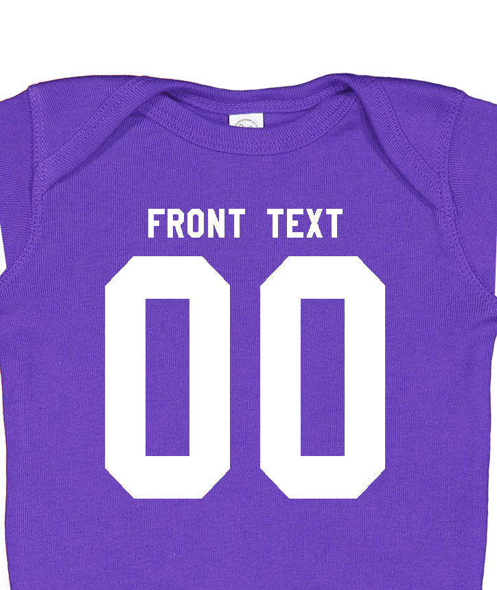 Football baby bodysuit Style 3 (Purple)